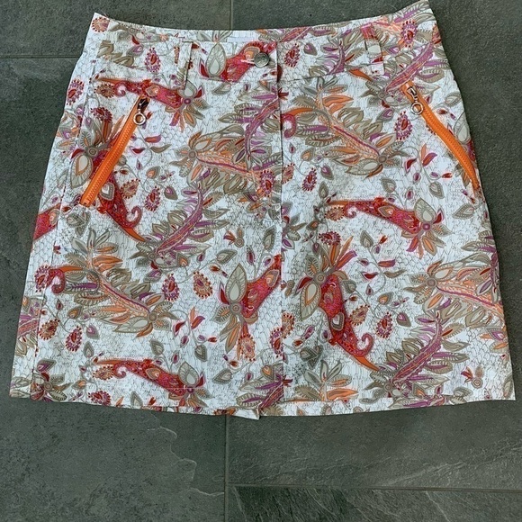 𝅺DAILY SPORTS Golf or tennis paisley skort skirt EUC size 2 - Picture 14 of 14